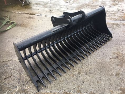 mini excavator landscape rake|rake bucket for mini excavator.